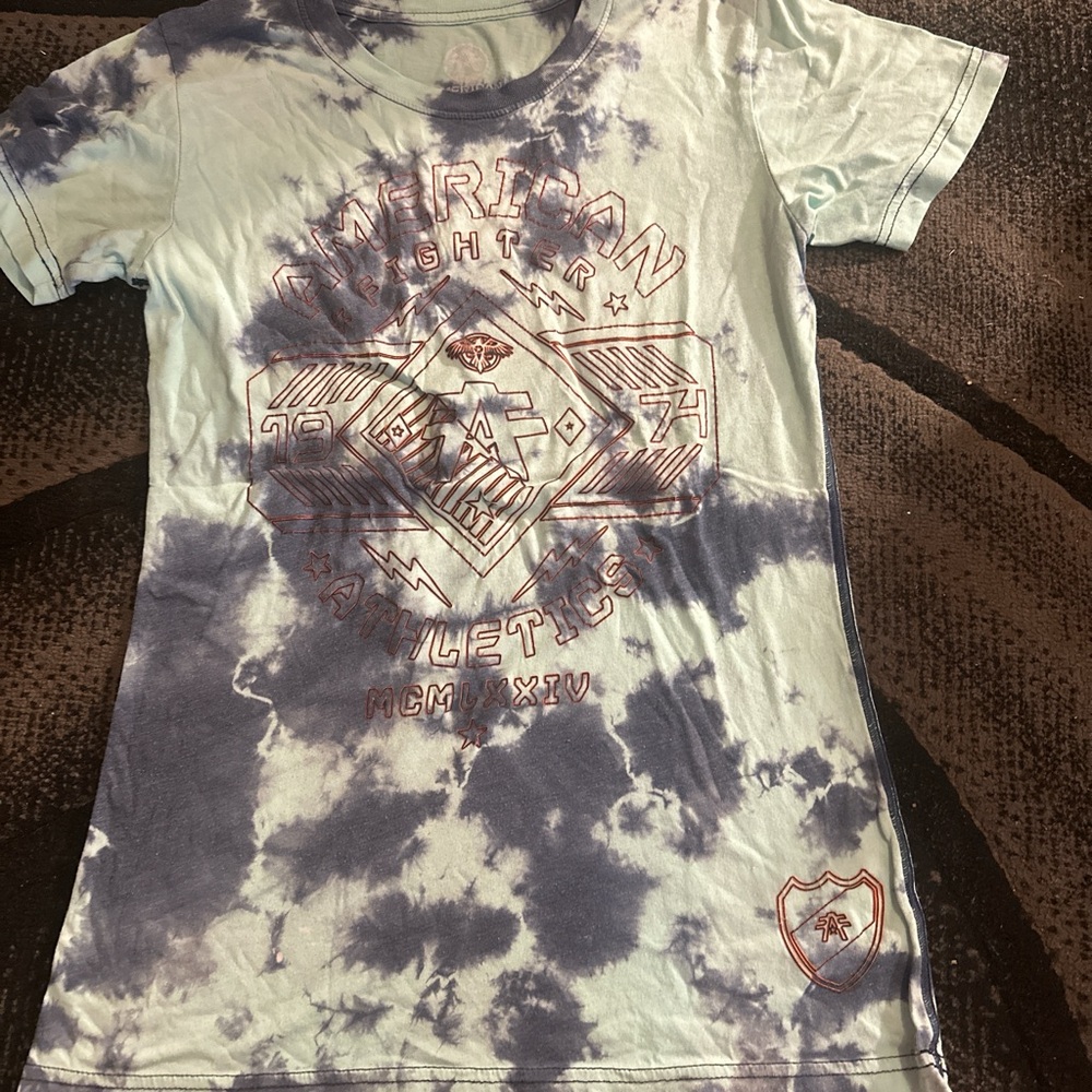 American Fighter Blue and White Kids Tee
